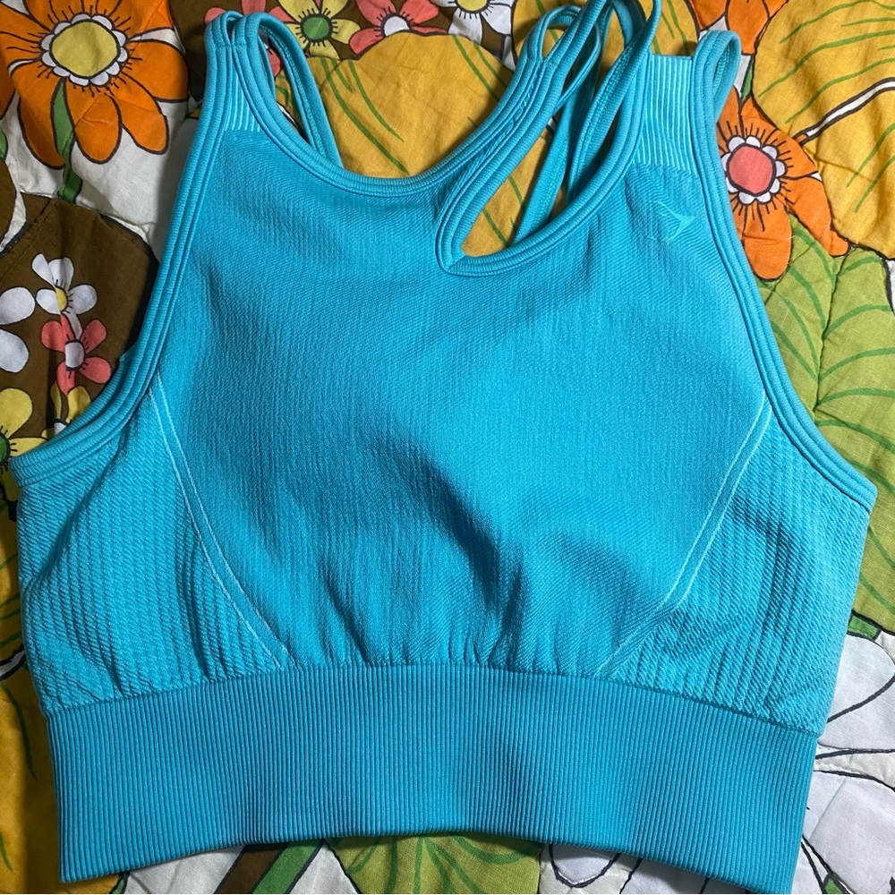 Gymshark Ultra Seamless turquoise Sports Bra size small